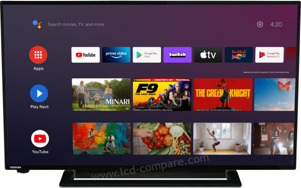 TOSHIBA 40LA3263DG - Vue de face