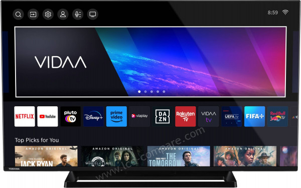 TOSHIBA 43QV3363DG - Vue de face