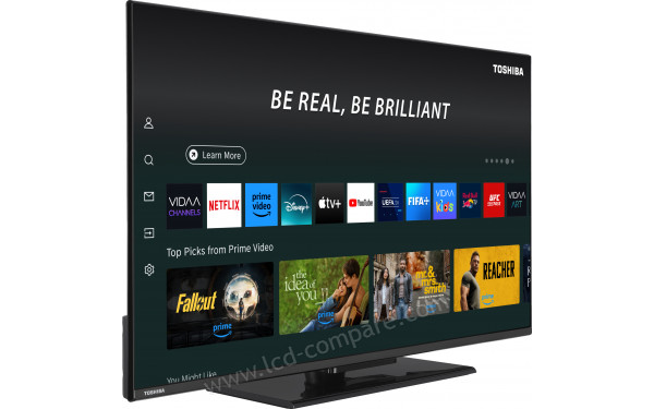 TOSHIBA 43QV3F63DG - Vue 3/4 gauche