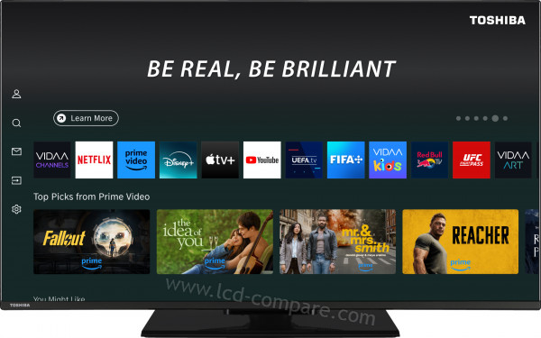 TOSHIBA 43QV3F63DG - Vue de face