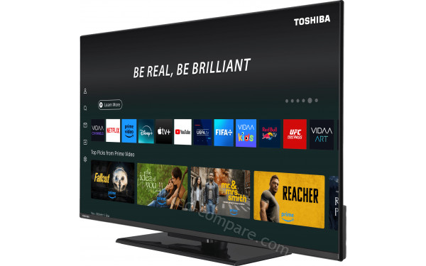 TOSHIBA 43QV3F63DG - Vue 3/4 droite