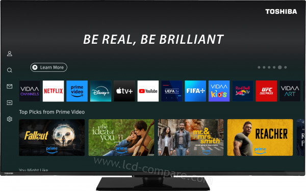 TOSHIBA 50QV3F63DG - Vue de face