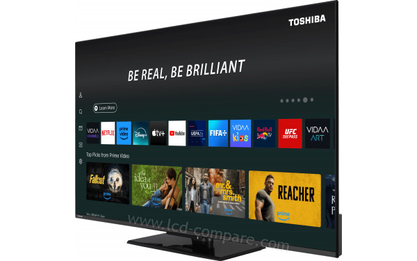 TOSHIBA 50QV3F63DG - Vue 3/4 droite