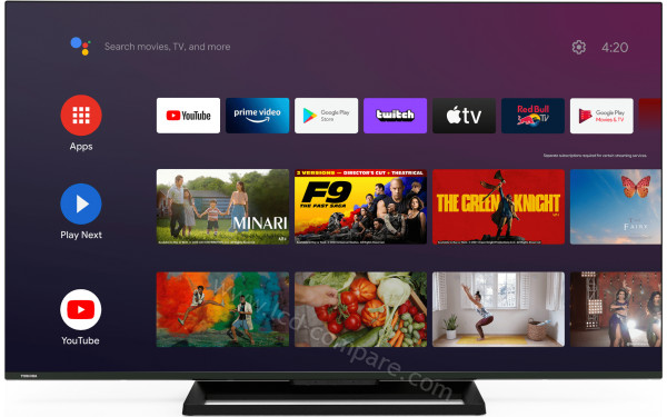 TOSHIBA 50UA3E63DG - Vue de face