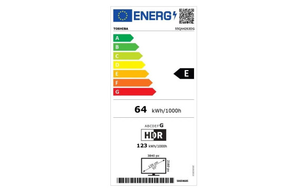 TOSHIBA 55QA4263DG - &Eacute;tiquette &eacute;nergie v2