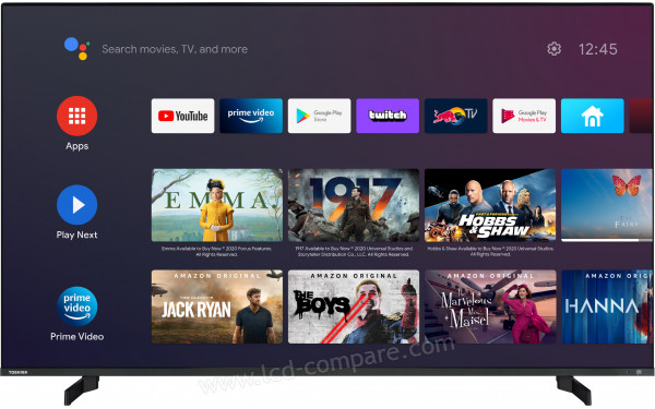 TOSHIBA 55QL5D63DG - Vue de face