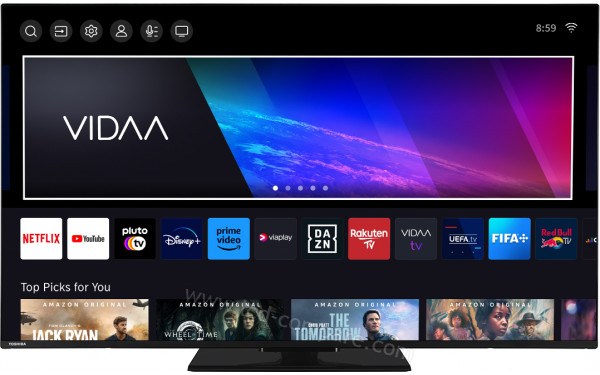 TOSHIBA 55QV3463DG - Vue de face