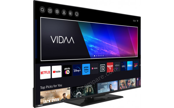 TOSHIBA 55UV3463DG - Vue 3/4 gauche