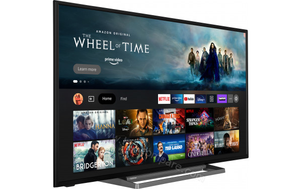 TOSHIBA 65UF3D63DA - Vue 3/4 gauche