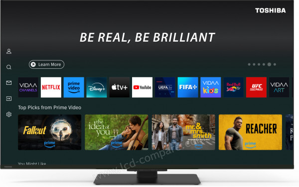 TOSHIBA 65UV6F63DG - Vue de face