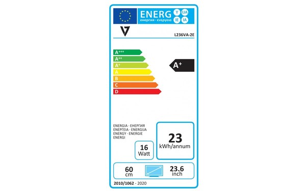 VIDEOSEVEN V7 L236VA-2KH - &Eacute;tiquette &eacute;nergie