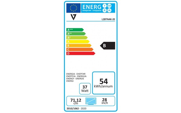 VIDEOSEVEN V7 L28TN4K-2E - &Eacute;tiquette &eacute;nergie