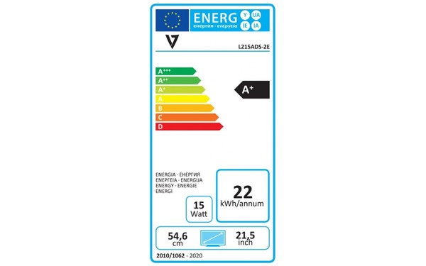 VIDEOSEVEN V7 L215ADS-2E - &Eacute;tiquette &eacute;nergie