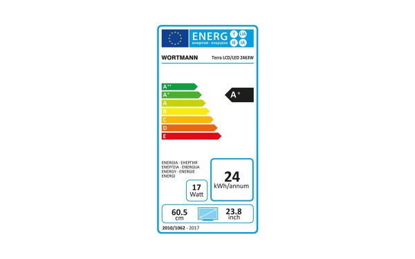 WORTMANN Terra 2463W PV Blanc - &Eacute;tiquette &eacute;nergie