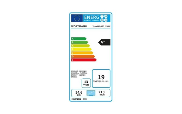 WORTMANN Terra LED 2256W PV - &Eacute;tiquette &eacute;nergie