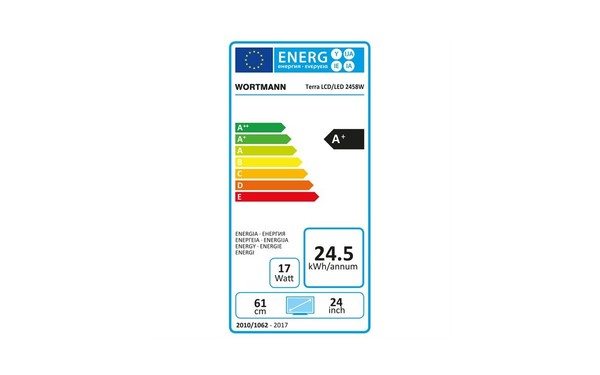 WORTMANN Terra LED 2458W PV - &Eacute;tiquette &eacute;nergie