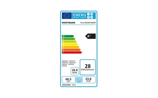 WORTMANN Terra LED 2462W - &Eacute;tiquette &eacute;nergie