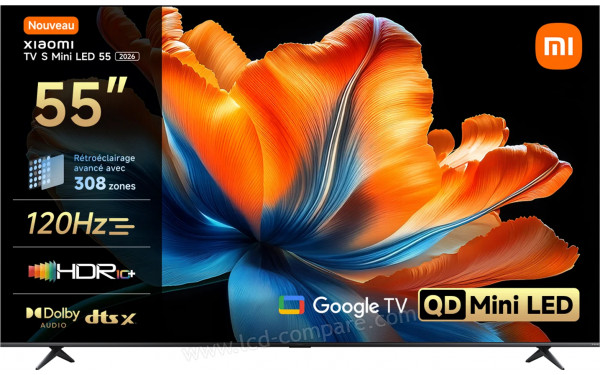 XIAOMI TV S Mini LED 55 2026 - Vue de face