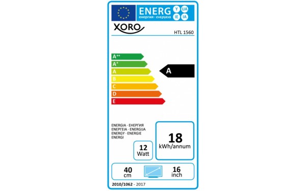 XORO HTL 1560 - &Eacute;tiquette &eacute;nergie