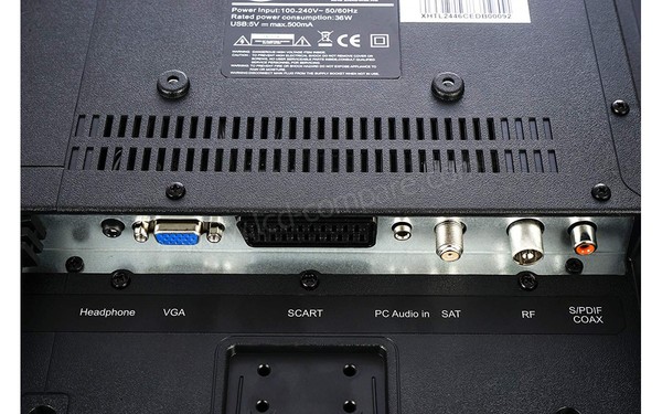 XORO HTL 2446 - Connectiques du dessous