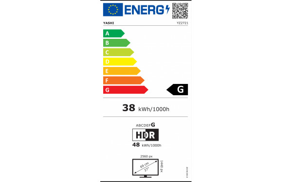 YASHI YZ2721 - &Eacute;tiquette &eacute;nergie v2